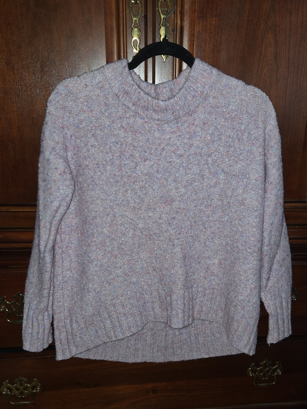 Old Navy Heathered Lavender Cowlneck Sweater